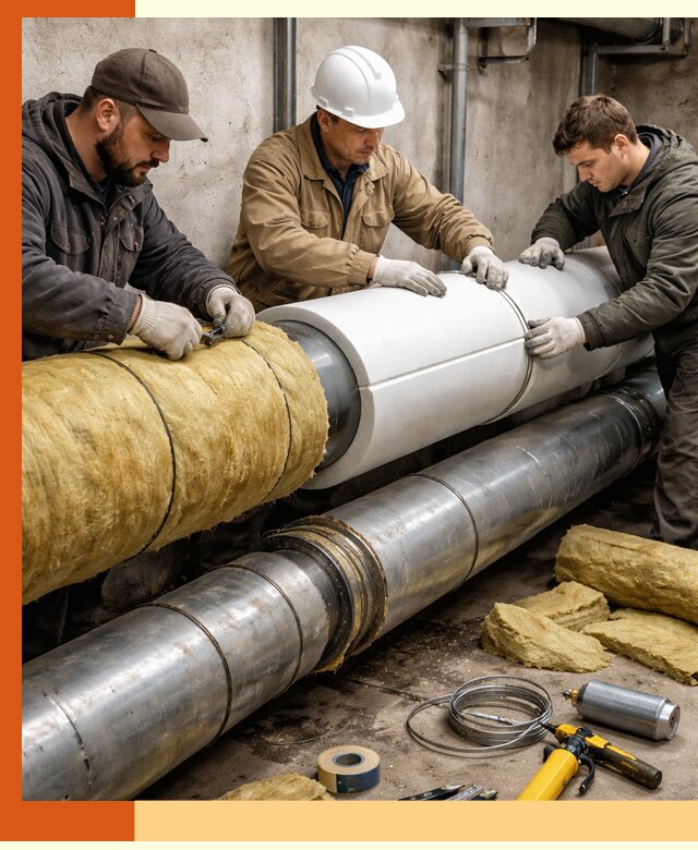 Утепление трубопровода в Элисте с гарантией энергоэффективности