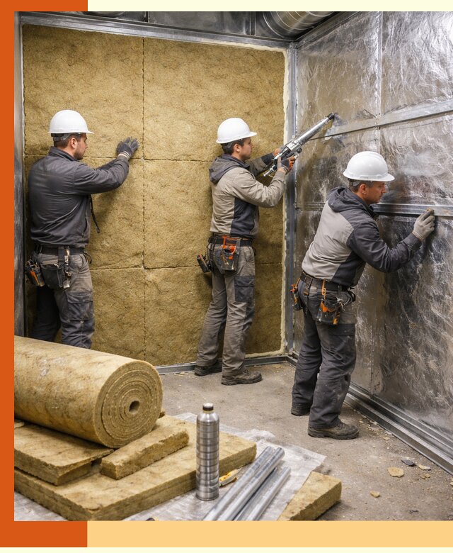 Утепление венткамеры в Элисте — качественная теплоизоляция и шумопоглощение