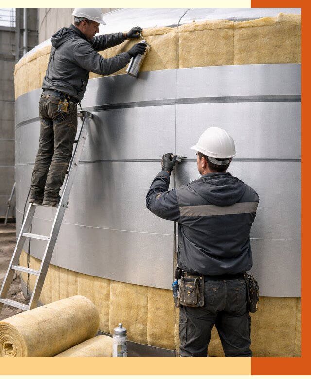 Утепление цистерны в Элисте пенополиуретаном от 15016 руб. под ключ | ТепломастерЭлс