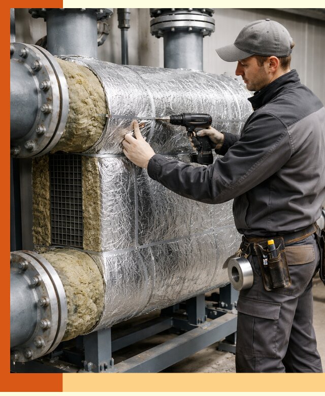 Утепление теплообменника в Элисте — профессиональная теплоизоляция оборудования