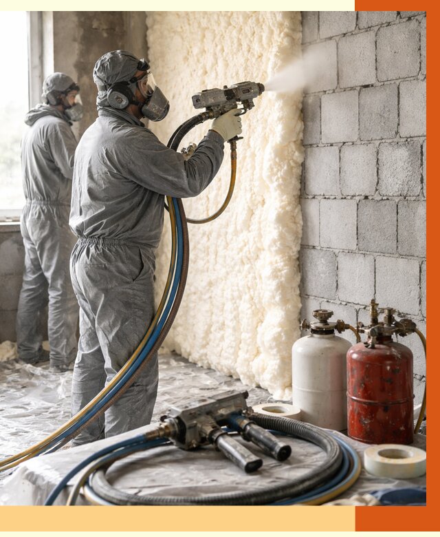 Утепление блочной стены ППУ в Элисте от 4401 руб./м² — ТепломастерЭлс