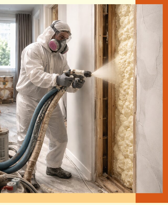 Межстеновое утепление ППУ в Элисте от 2848 руб/м2 — межстенное утепление под ключ | ТепломастерЭлс