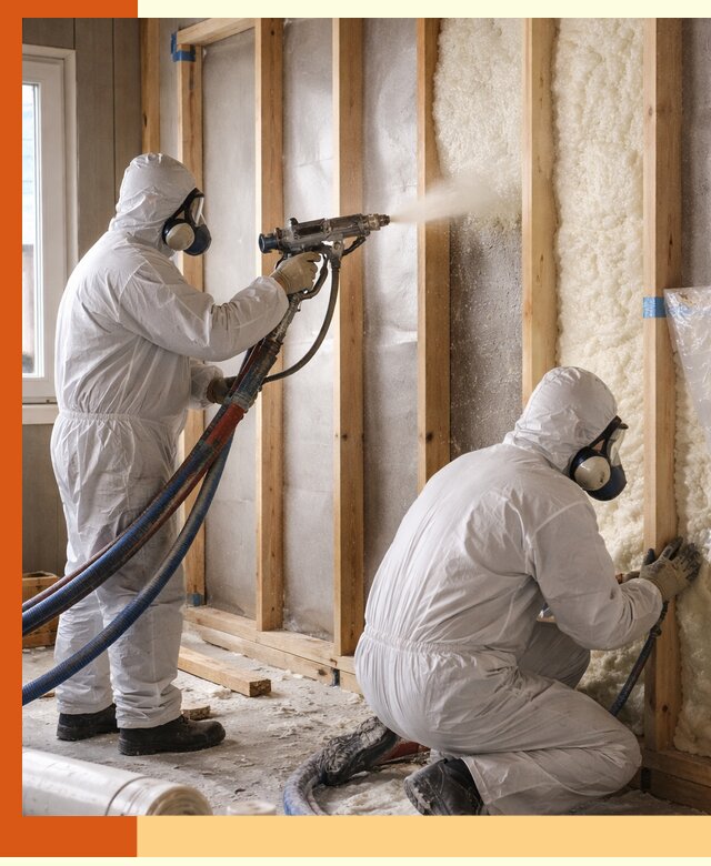 Утепление каркасной стены ППУ в Элисте для домов и коттеджей