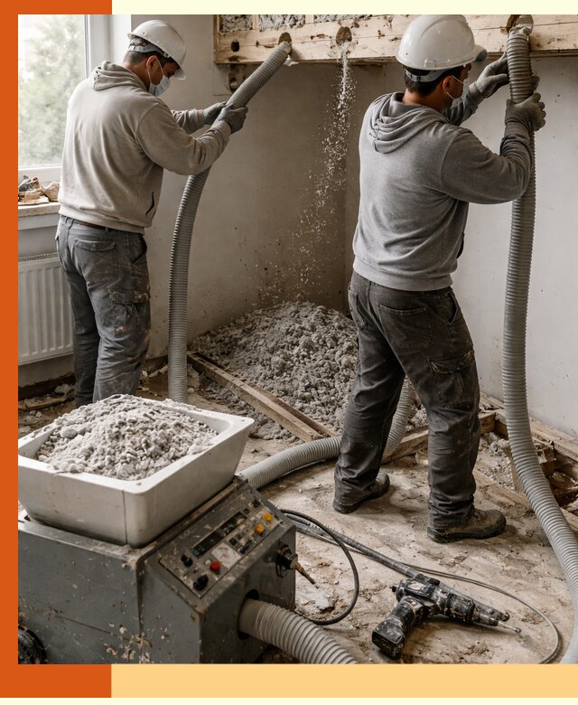 Заполнение пустот перекрытий пеной и наполнителями в Элисте