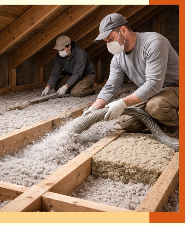 Заполнение полостей чердачного перекрытия в Элисте от 4660 руб. | ТепломастерЭлс