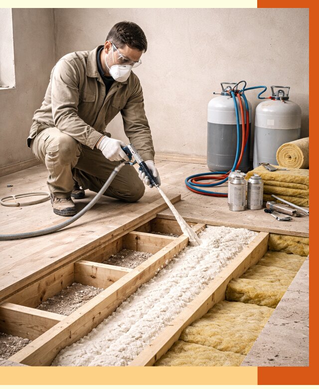 Заполнение полостей межэтажного перекрытия в Элисте от 4350 руб. | ТепломастерЭлс