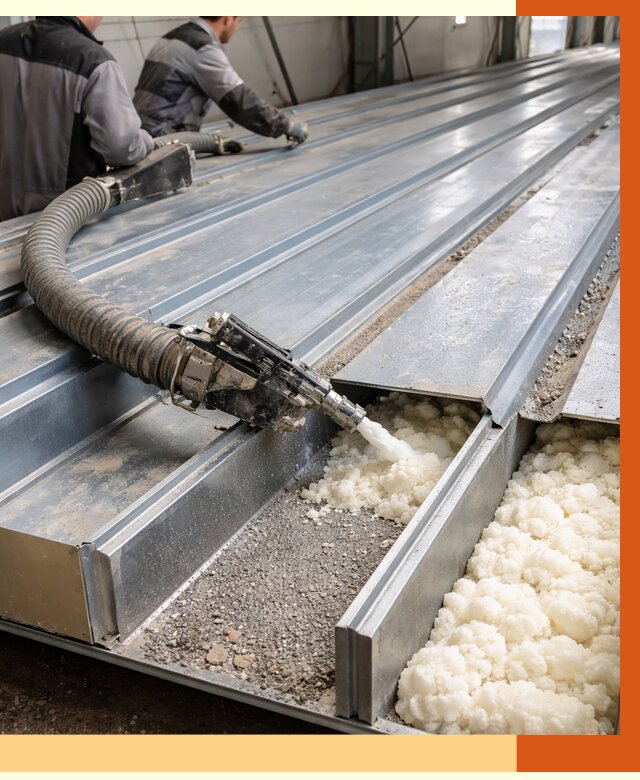 Заполнение пустот кровельных панелей в Элисте от 7456 руб. под ключ | ТепломастерЭлс