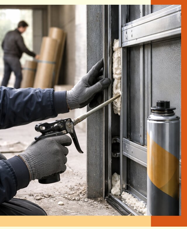 Заполнение пустот ворот в Элисте от 4660 руб. — заливка ППУ, утепление под ключ | ТепломастерЭлс