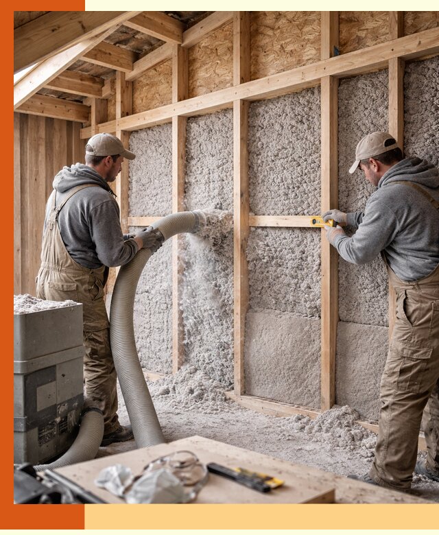 Утепление эковатой стен, потолков и перекрытий в Элисте