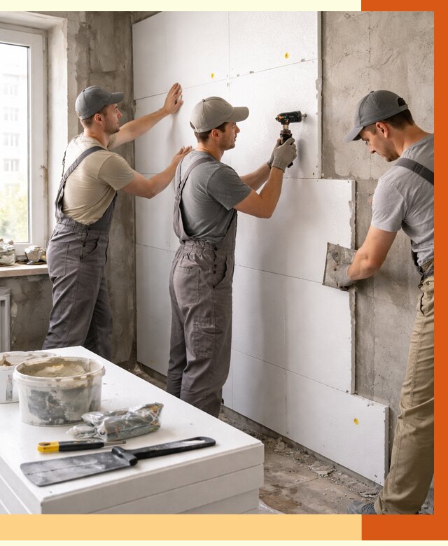 Утепление пенопластом домов и стен в Элисте от 1916 руб. — ТепломастерЭлс