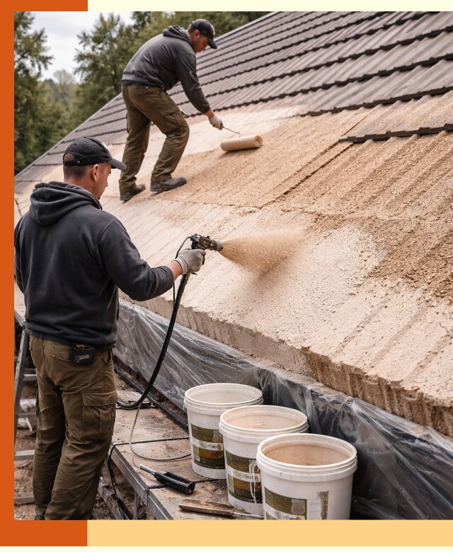 Утепление кровли жидкой пробкой в Элисте для домов и зданий