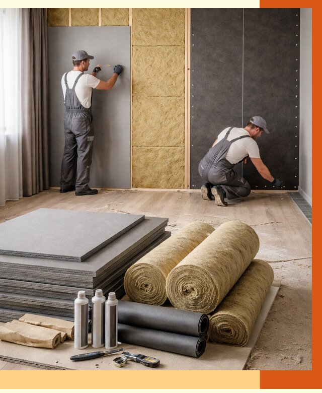 Шумоизоляция дома в Элисте от 4660 руб/м2 — комплексная звукоизоляция под ключ | ТепломастерЭлс