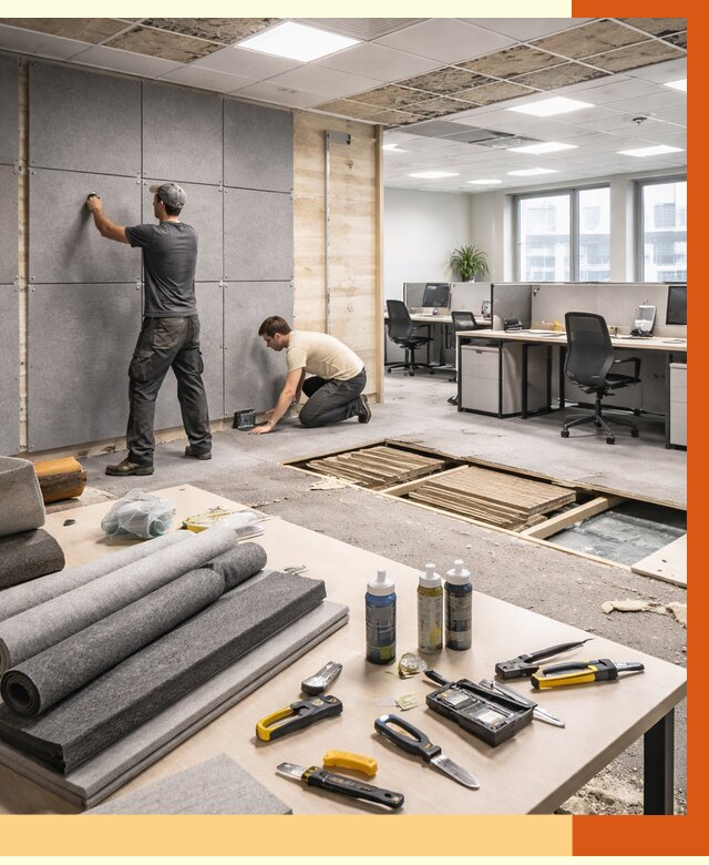 Профессиональная шумоизоляция офиса в Элисте от 6990 руб. за м2 | ТепломастерЭлс