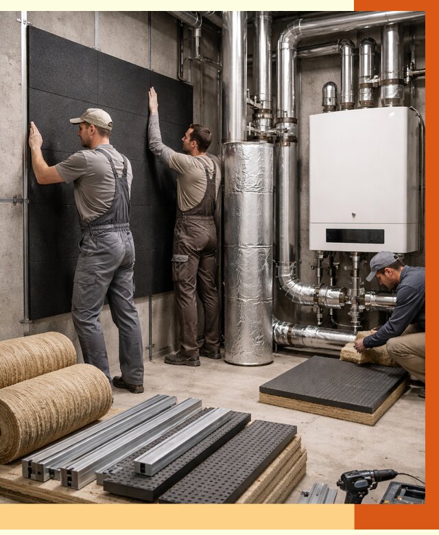 Шумоизоляция котельной в Элисте от 6731 руб. под ключ | Профессиональная звукоизоляция — ТепломастерЭлс