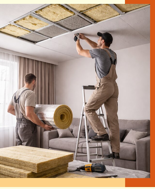 Шумоизоляция потолка в Элисте от 2330 руб. под ключ | Профессионально — ТепломастерЭлс