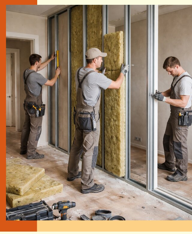 Шумоизоляция межкомнатных перегородок в Элисте эффективно и надёжно