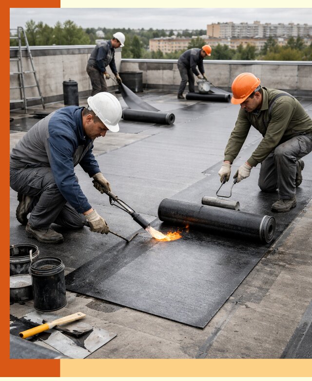 Профессиональная гидроизоляция плоской кровли в Элисте
