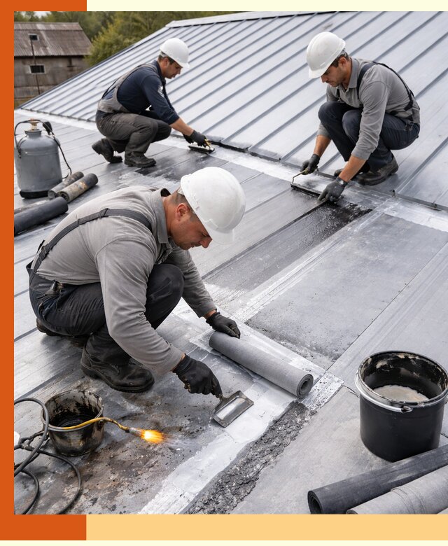 Гидроизоляция металлической кровли с гарантией в Элисте