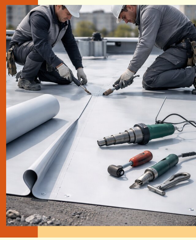Гидроизоляция мембранной кровли в Элисте: монтаж и ремонт быстро