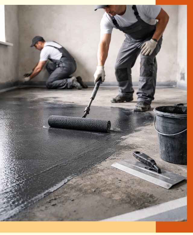Профессиональная гидроизоляция пола в Элисте от 8803 руб. под ключ | ТепломастерЭлс