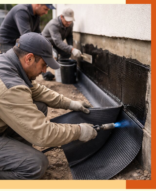 Гидроизоляция цоколя и отмостки в Элисте от 8803 руб. — ТепломастерЭлс