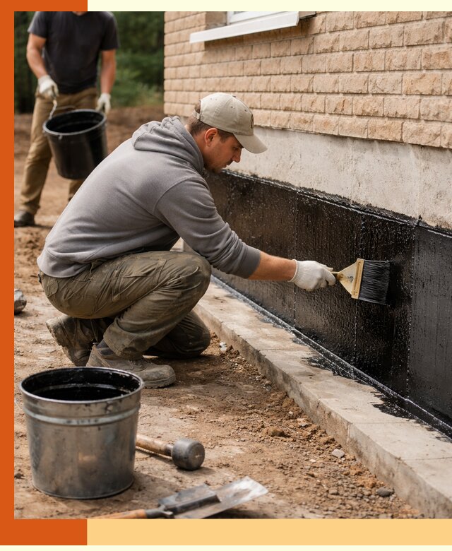 Гидроизоляция цоколя домов и зданий в Элисте эффективными методами