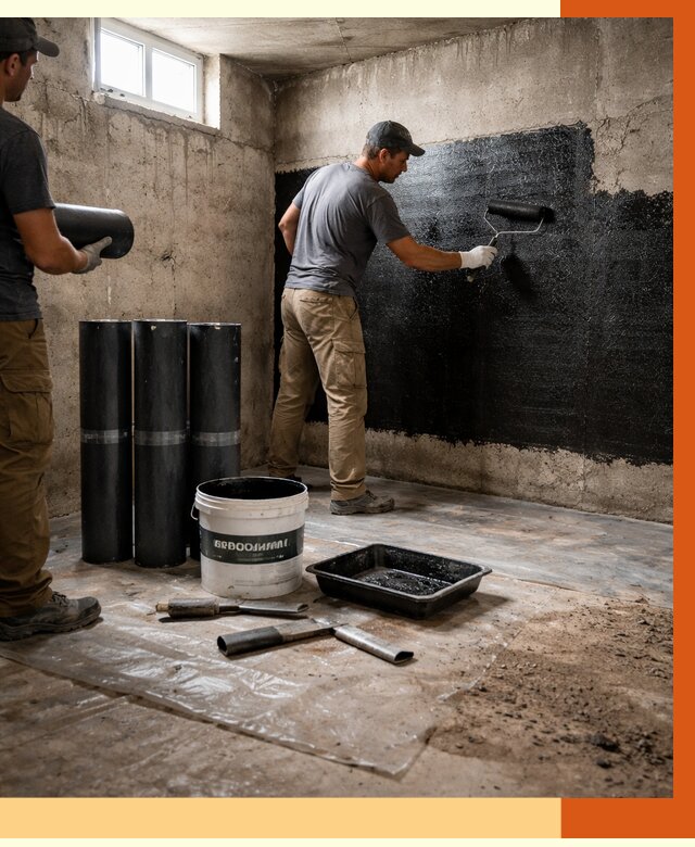Гидроизоляция подвала в Элисте от 3625 руб. под ключ | Профессионально — ТепломастерЭлс