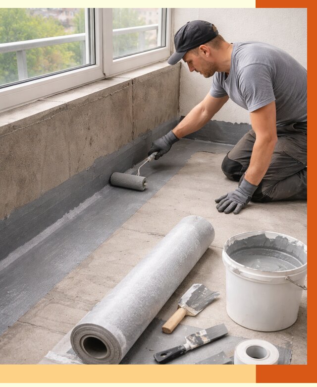 Профессиональная гидроизоляция балкона в Элисте от 4350 руб. | ТепломастерЭлс