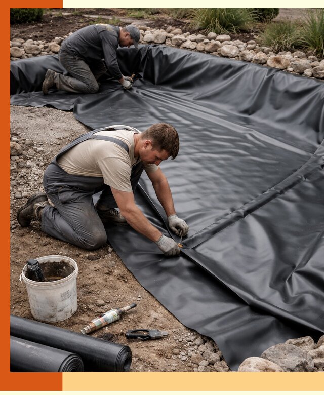 Гидроизоляция пруда в Элисте: надежная защита и герметизация