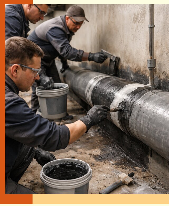 Гидроизоляция труб в Элисте — защита и герметизация коммуникаций