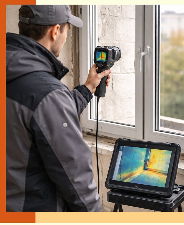 Тепловизионное обследование дома в Элисте для выявления утечек тепла