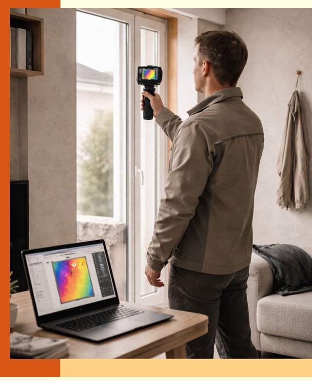 Тепловизионное обследование квартиры в Элисте для поиска утечек тепла