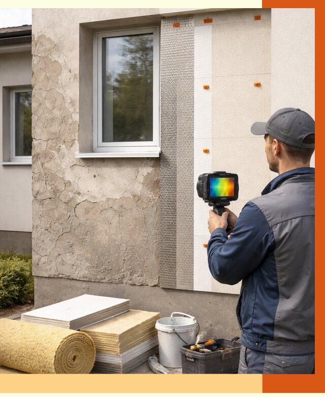 Тепловизионное обследование фасада в Элисте от 4660 руб. под ключ | ТепломастерЭлс
