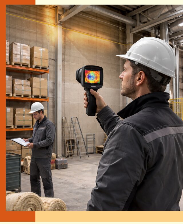 Тепловизионное обследование склада и выявление утечек в Элисте