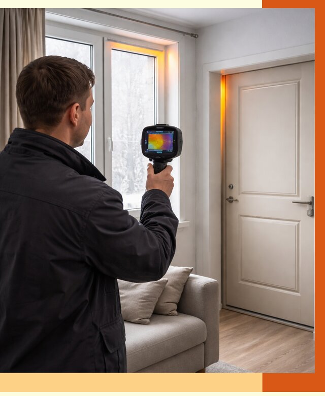 Тепловизионное обследование окон и дверей в Элисте от 4660 руб. | ТепломастерЭлс