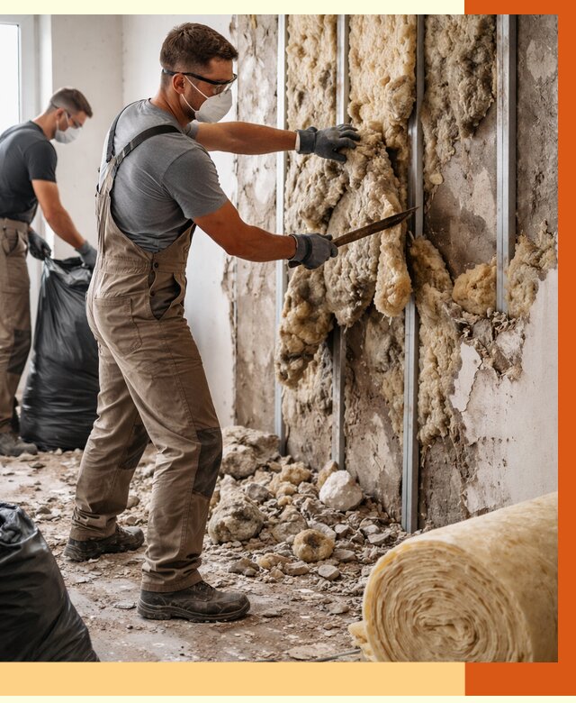 Демонтаж старого утеплителя в Элисте от 3625 руб. — работы под ключ | ТепломастерЭлс