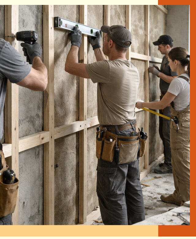 Монтаж обрешетки под утепление в Элисте от 1191 руб/м² | Заказать у ТепломастерЭлс