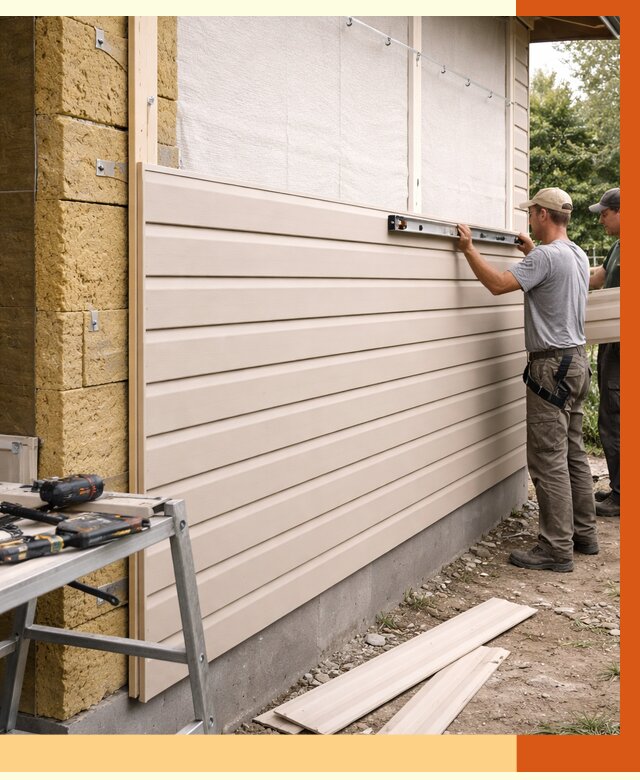 Монтаж сайдинга после утепления в Элисте от 1916 руб. — обшивка и облицовка | ТепломастерЭлс