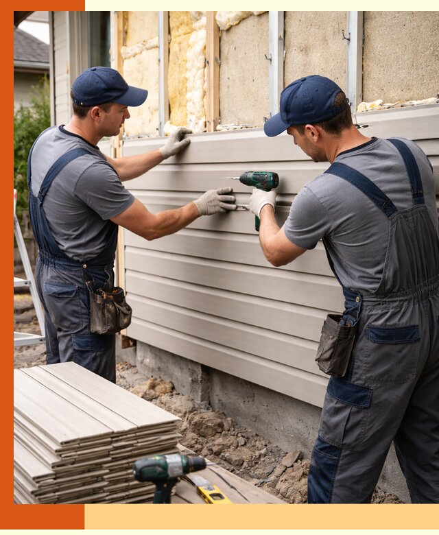 Монтаж сайдинга после утепления в Элисте качественно и надежно